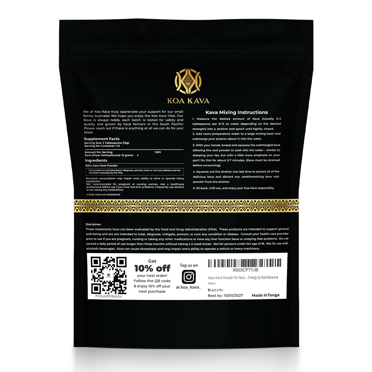 Koa Kava Tonga Starter Kit