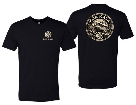Koa Kava Heavyweight Comfot T-Shirt - Black and Tan