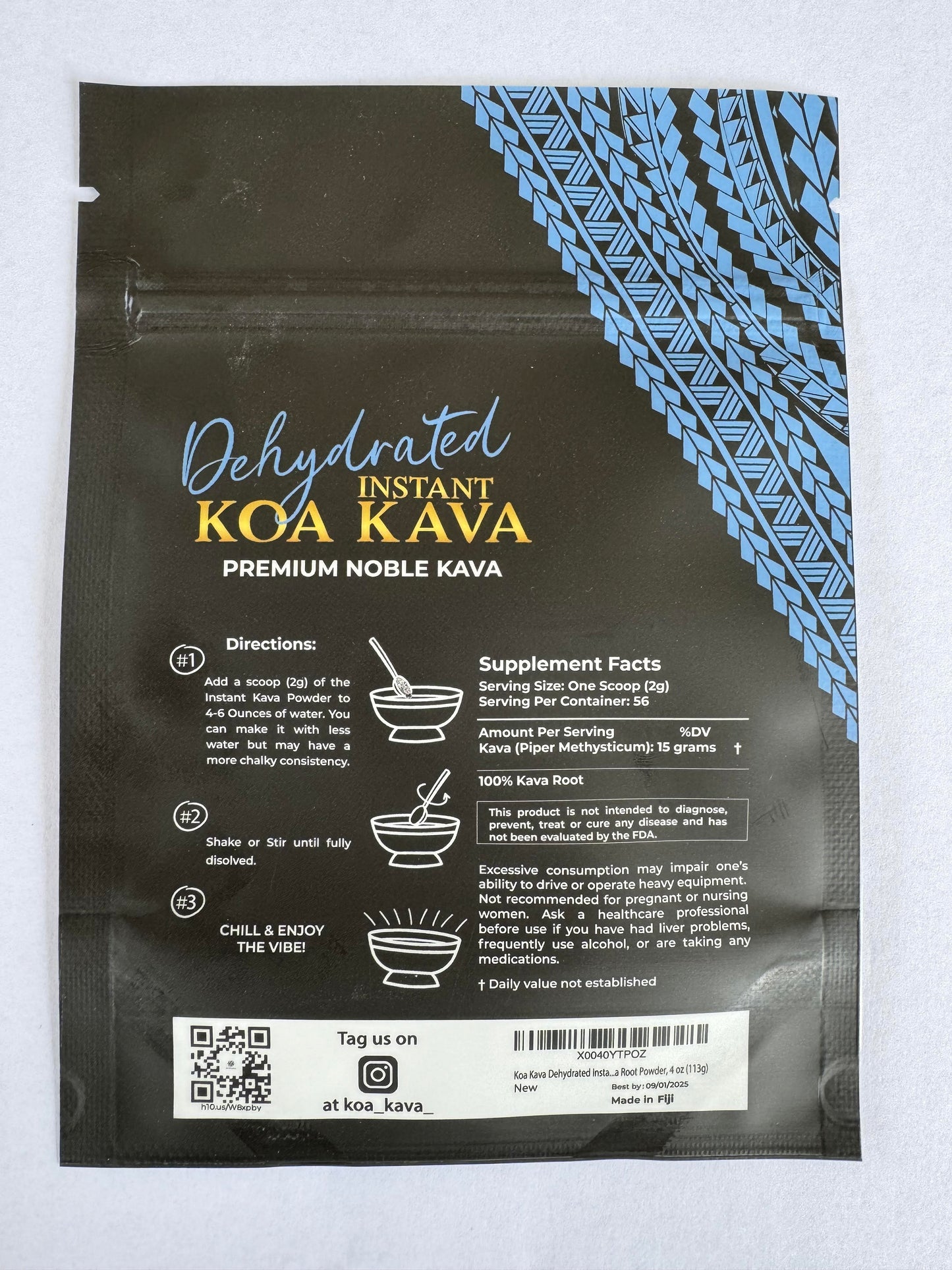 Dehydrated Instant Green Kava Root Powder