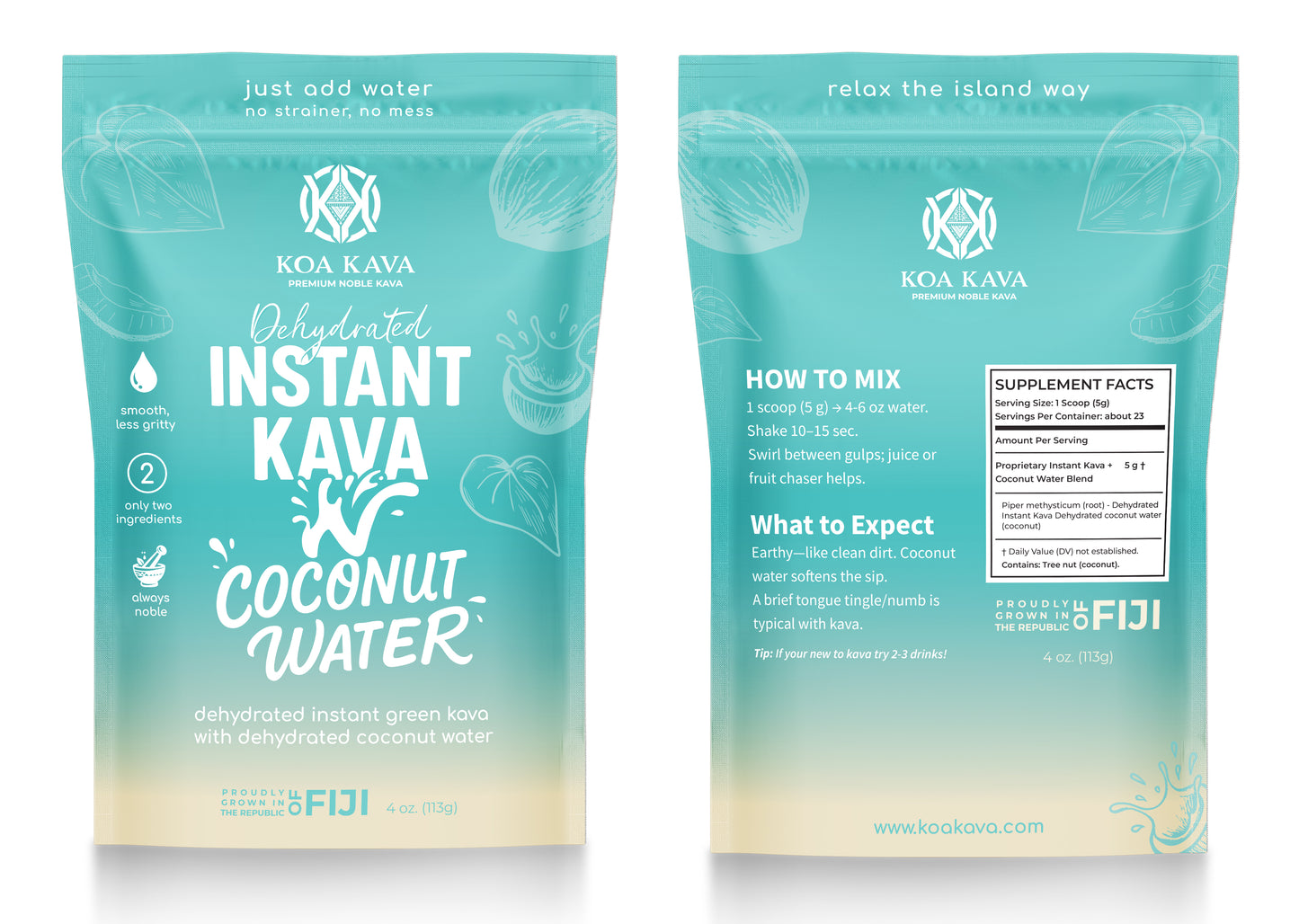 Dehydrated Instant Kava + Coconut Water Powder by Koa Kava