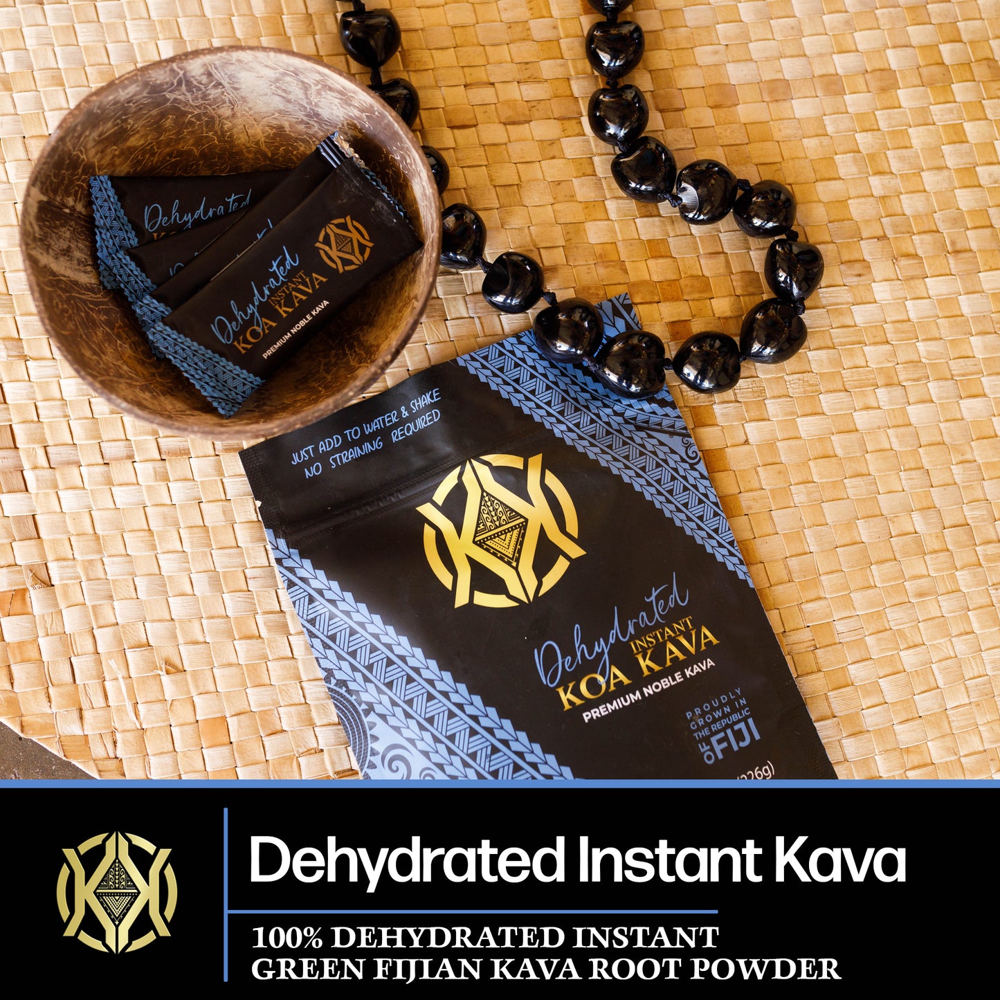 100% Dehydrated Instant Green Fijian kava root powder