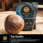 A polished coconut shell cup and a package of Koa Kava Fiji Waka Premium Kava powder are presented on a woven mat, highlighting the traditional island beverage with the assurance of top-quality relaxation.